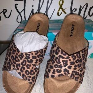 Soda Women's Leopard Print Sandals